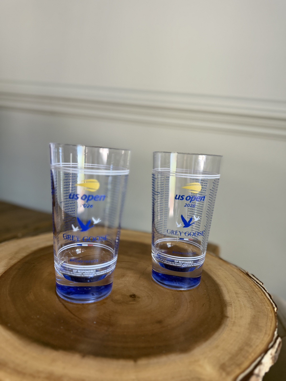 2026 US Open Tennis Grey Goose Honey Deuce Collectable Cup Set 2 Pre Owned