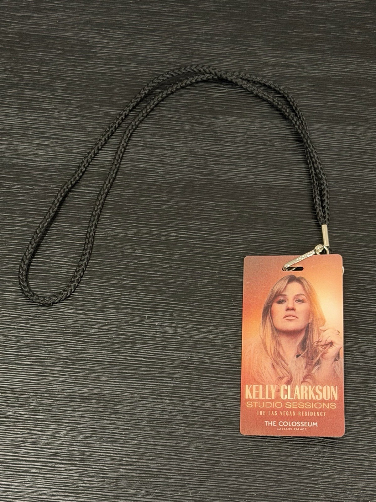 Kelly Clarkson Studio Sessions Vegas VIP Holographic Laminate Lanyard RARE