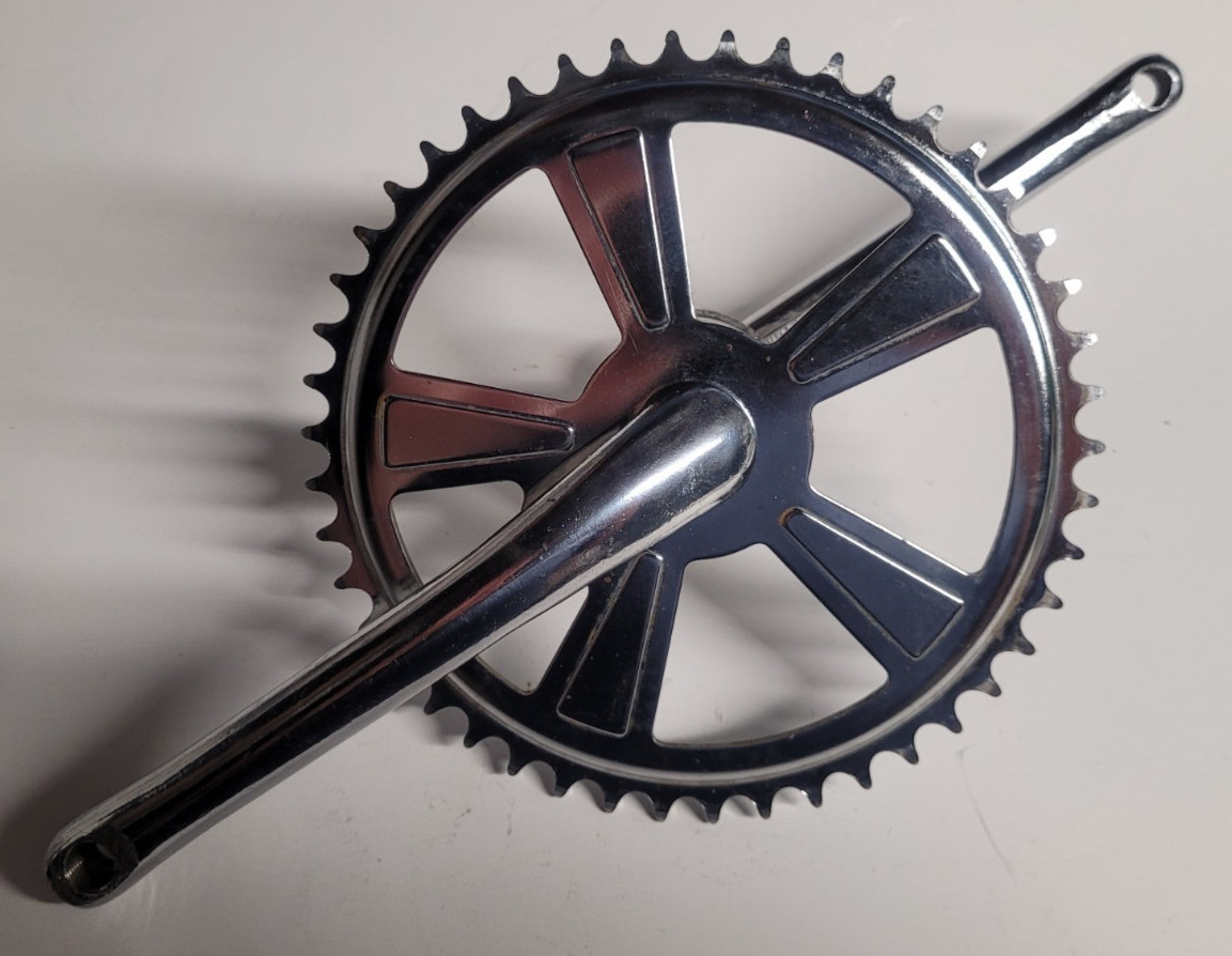 Vtg 1971 Schwinn Ashtabula 46t Mag Style One Piece Bicycle Crankset