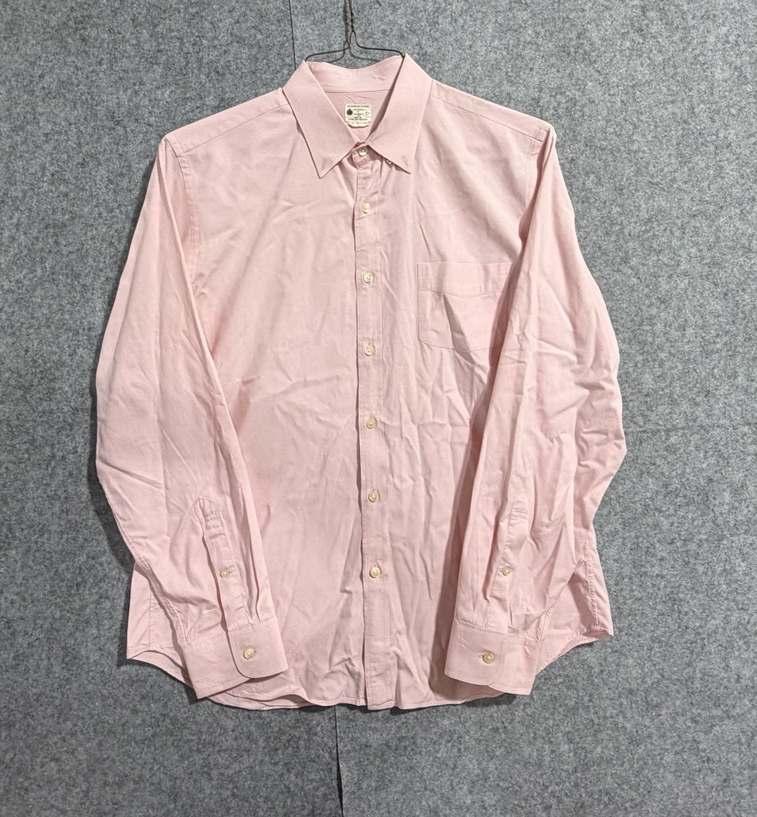 Men\'s J Crew Sunwashed Oxford Tailored Button Down Shirt Pink Size Large