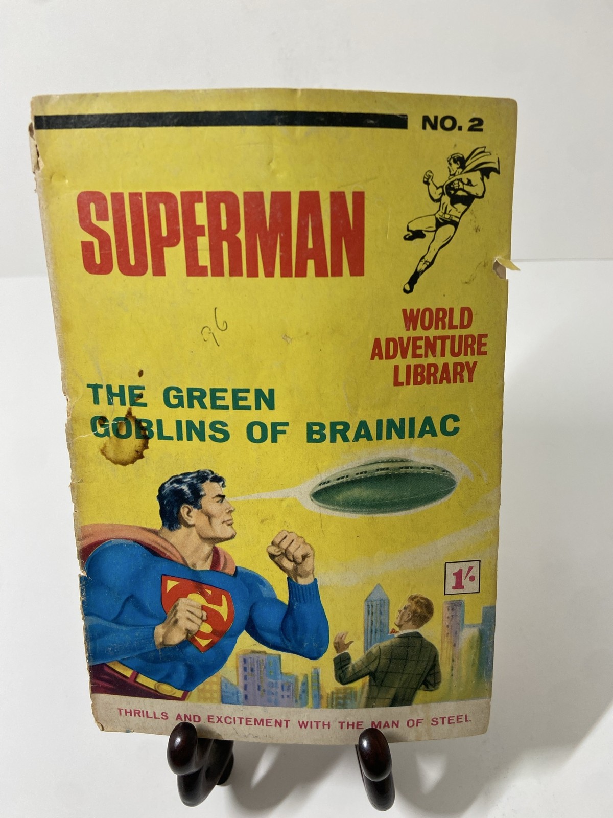 Vintage 1967 Superman World Adventure Library #2 Comic Book Silver Age Brainiac