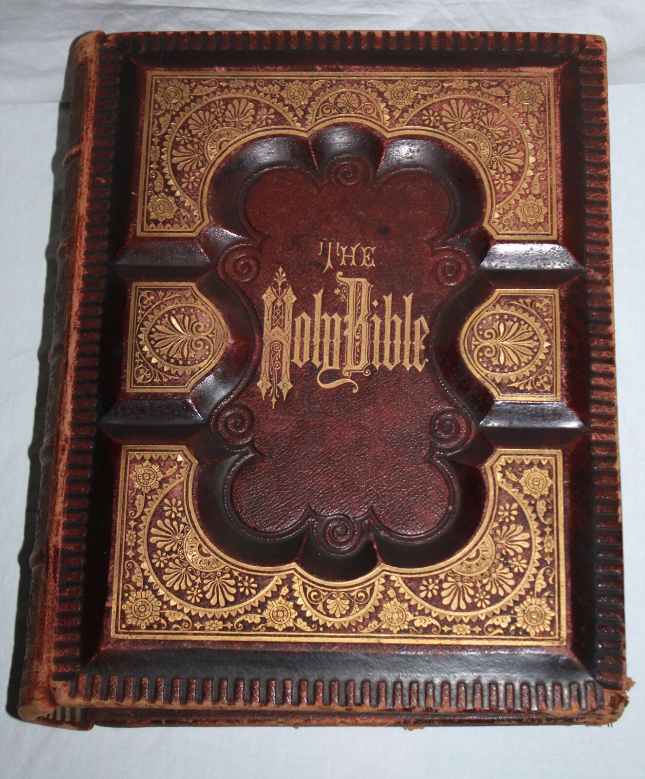 Antique Holman's Holy Bible 1870's Family Parallel 100+ Yrs Births/Deaths/Marry