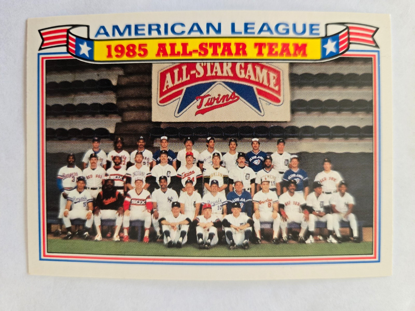 1986 Topps Baseball 1985 ALL-STAR GLOSSY 11 American League AL Team Photo 1986 Topps Baseball 1985 ALL-STAR GLOSSY 11 American League AL Team Photo