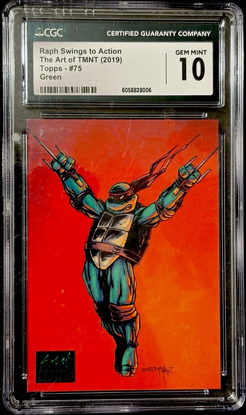 2019 The Art of TMNT Raph Swings To Action Green #75  /99 CGC 10