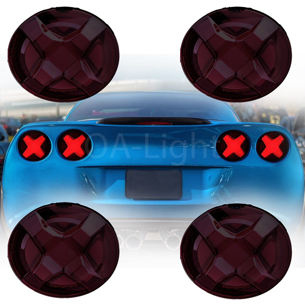For 2005-2013 Chevy Corvette C6 Turn Signal Brake Light LED Tail Lights Assembly