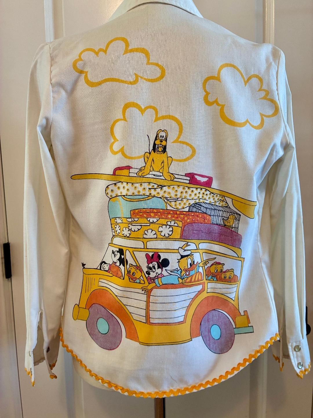 Vintage Kennington Disney Shirt, XS, 1970\'s, Mickey, Minny, Goofy, Donald
