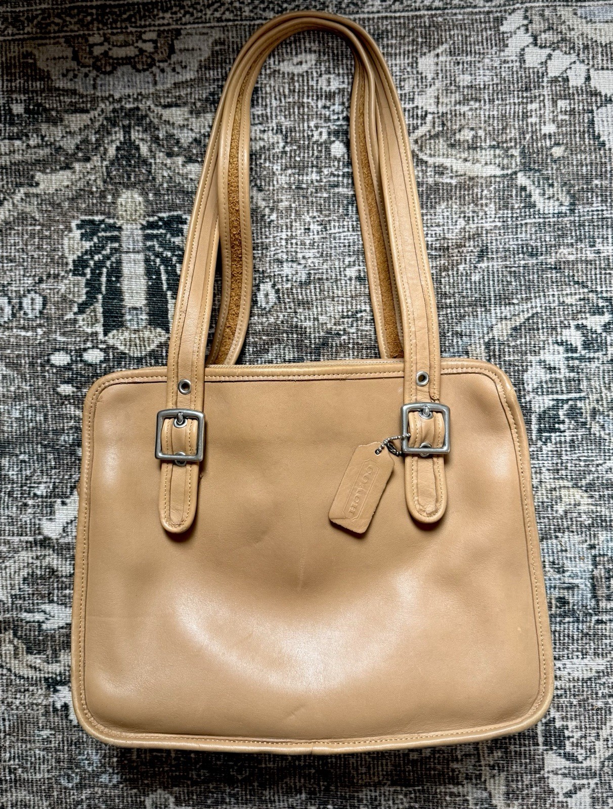VINTAGE COACH LEGACY Compartment Tote 9163 Camel VINTAGE COACH LEGACY Compartment Tote 9163 Camel