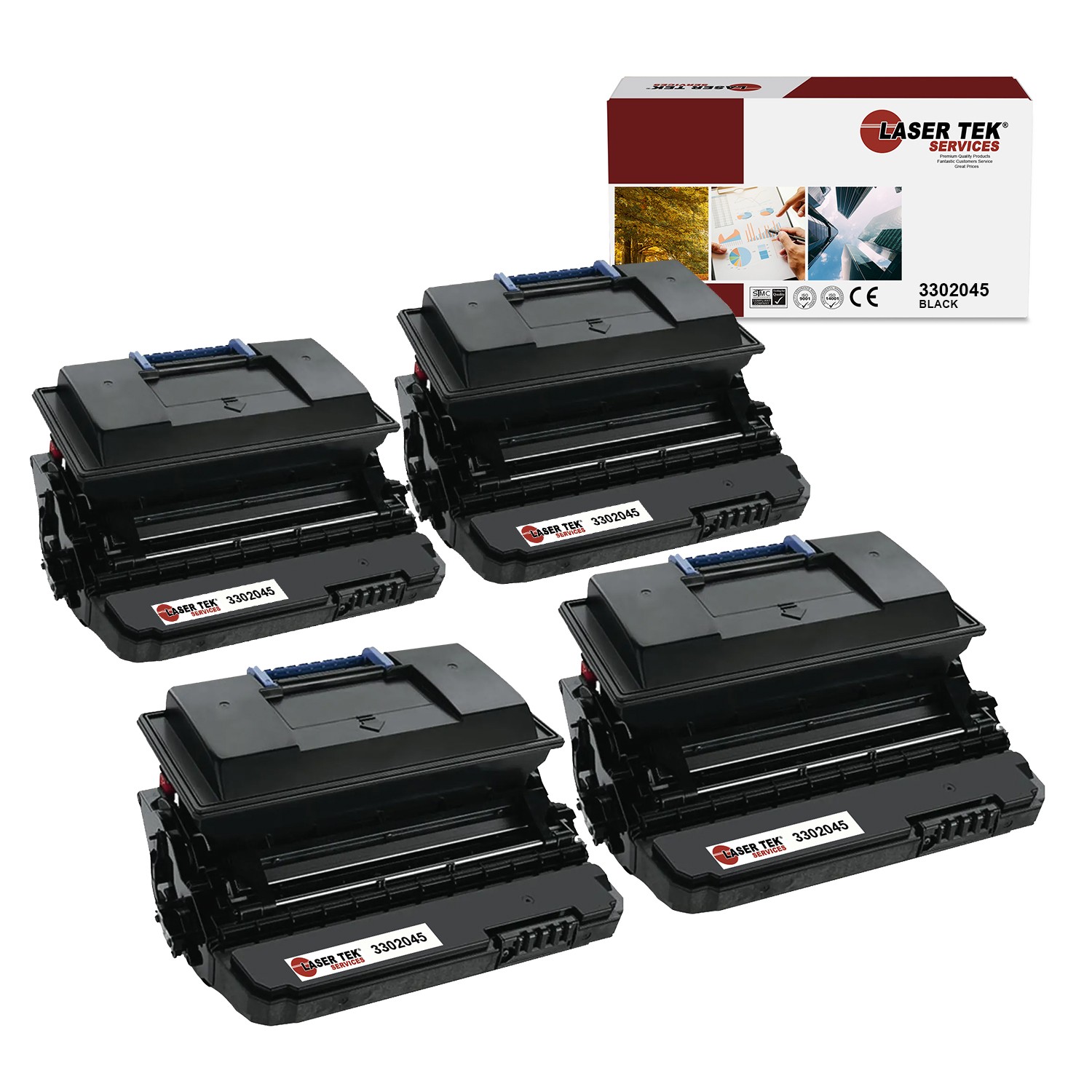 4Pk LTS 5330 3302045 Black Compatible for DELL 5330 DN Toner Cartridge