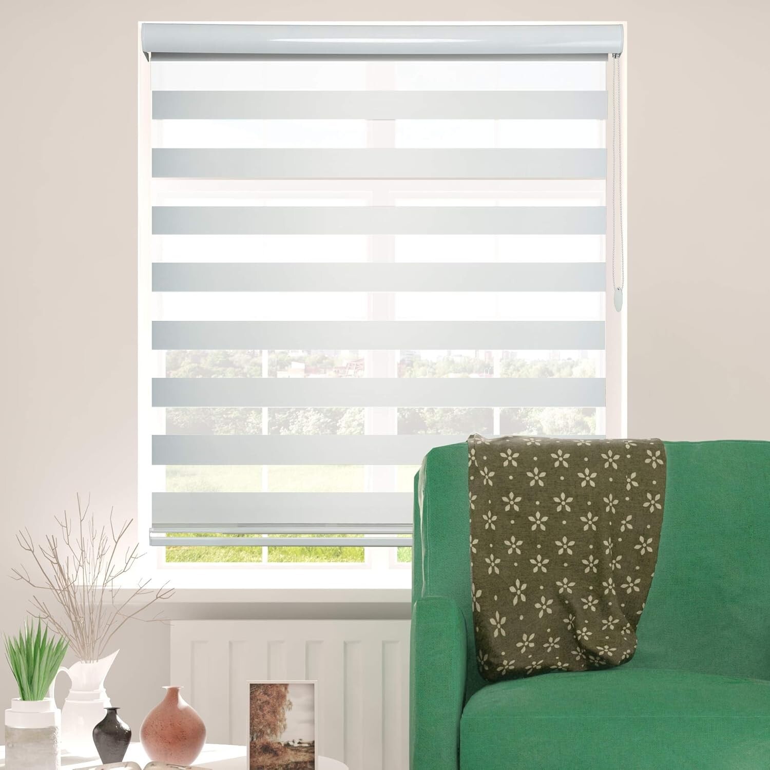 ShadesU Custom Cut Size Zebra Blinds for Windows Indoor w53inxh72(Non Cordless) ShadesU Custom Cut Size Zebra Blinds for Windows Indoor w53inxh72(Non Cordless)