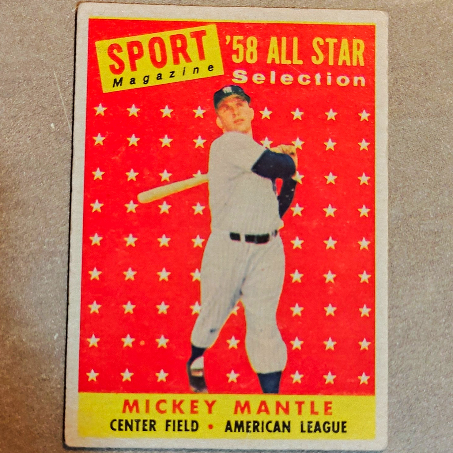 Topps 1958 Sport Magazine \'58 All-Star Selection #487 Mantle #488 Aaron Lot Topps 1958 Sport Magazine \'58 All-Star Selection #487 Mantle #488 Aaron Lot