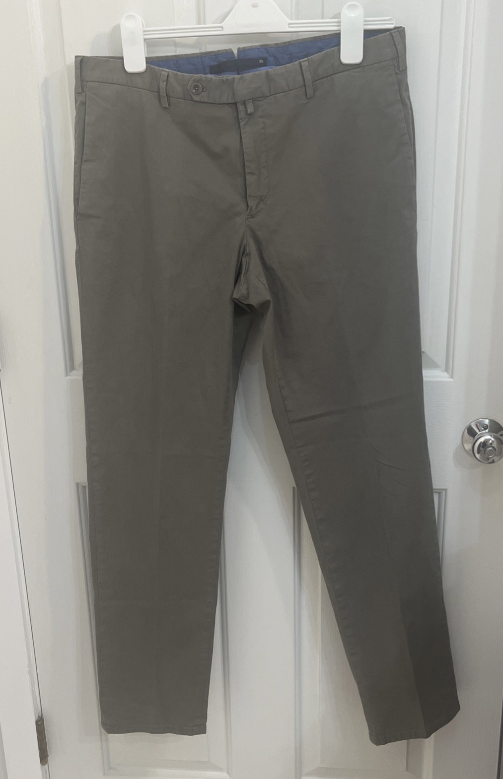 Slowear Incotex Mens 36 x 31 Gray Khaki Dress Pants Pattern M Modern Fit