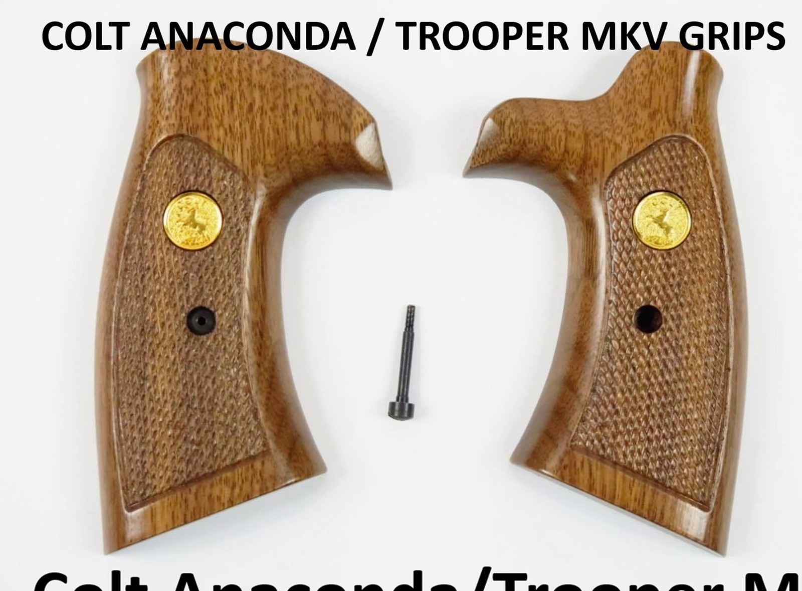 COLT ANACONDA GRIPS GOLD MEDALLIONS VINTAGE COLT WOOD GRIPS MINTY VINTAGE MKV