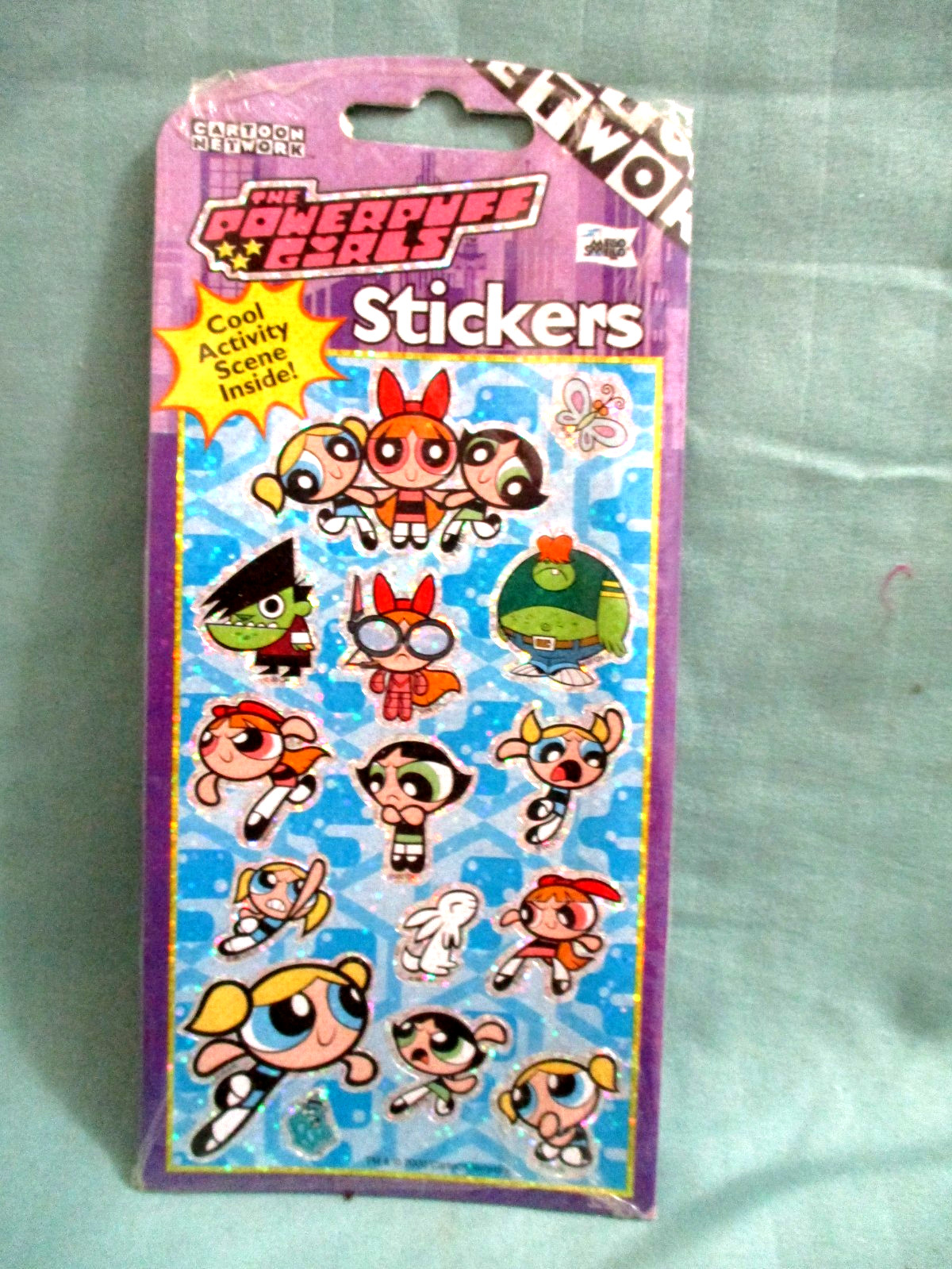Vintage Cartoon Network 2000 Powerpuff Girls Stickers foil outline NIP