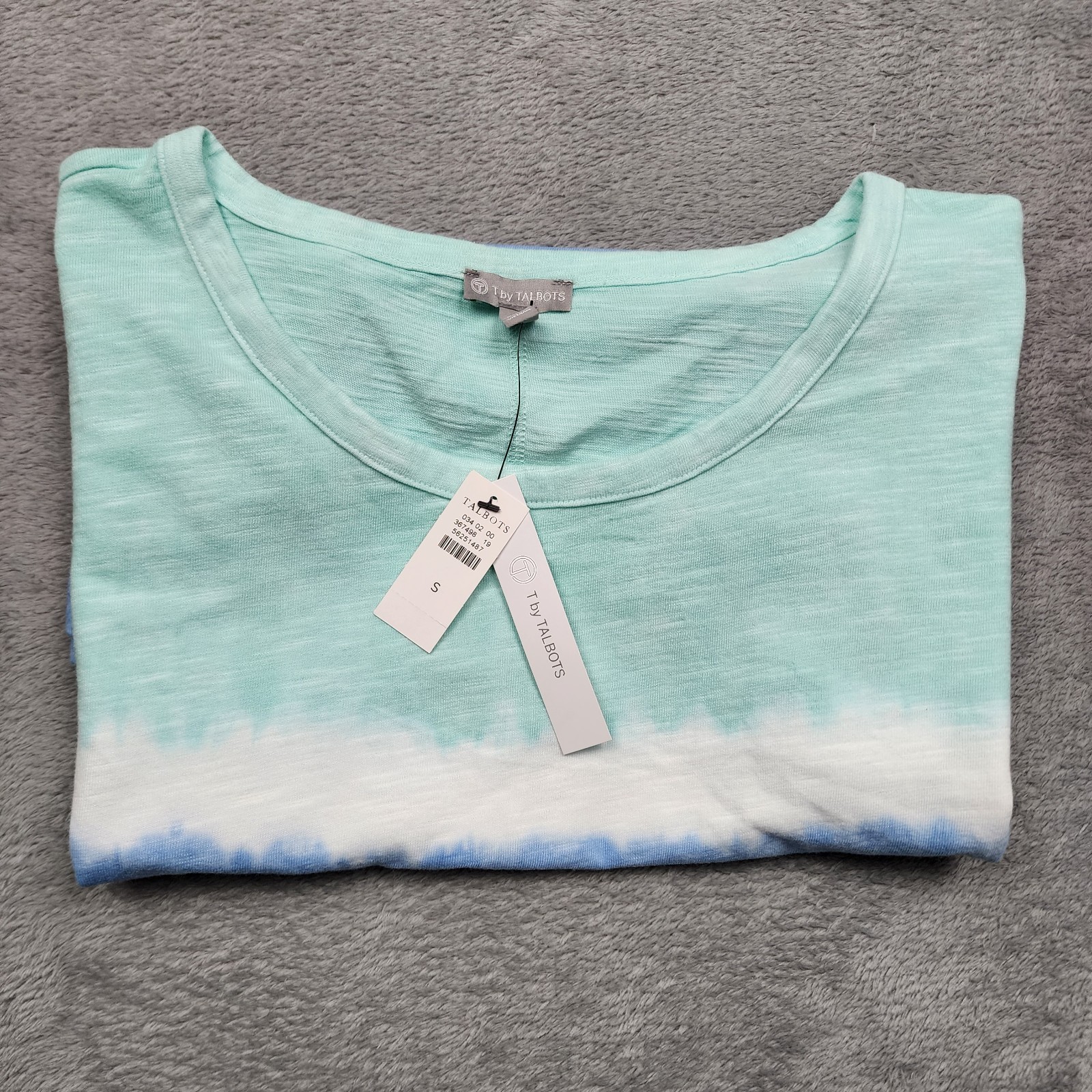 T by Talbots Womens S Tie Dye Sleeveless Top 100% Cotton NWT Casual Summer Tee
