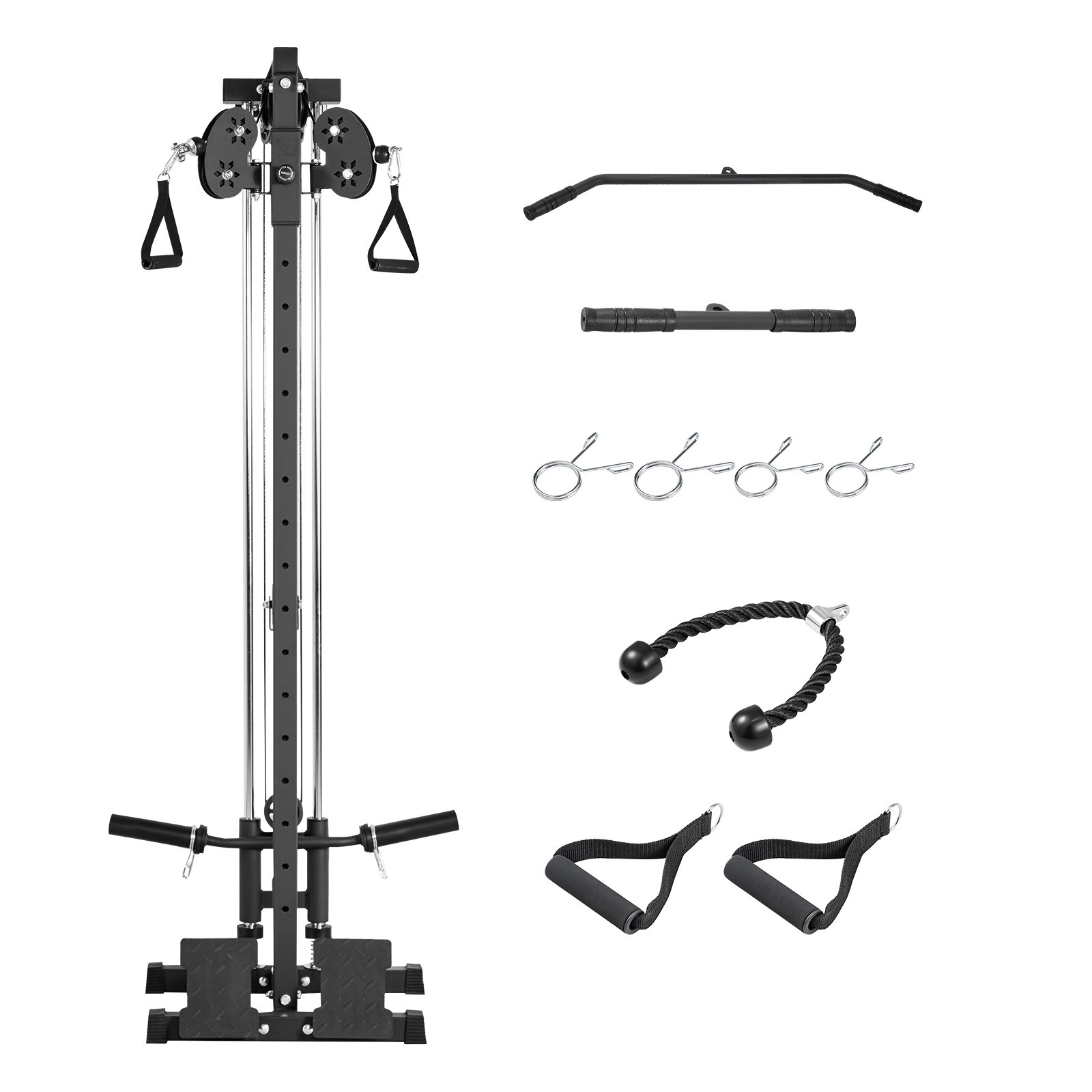 Uimoso Wall-Mounted 3-in-1 Cable Machine for Lat Pulldown and Row Exercises