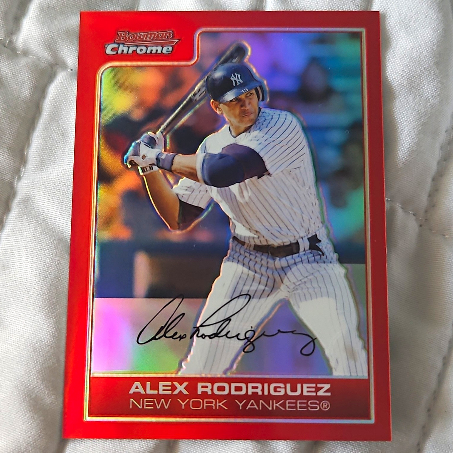 2006 Bowman Chrome Alex Rodriguez RED REFRACTOR 5/5 #100 YANKEES Bookend Rare 2006 Bowman Chrome Alex Rodriguez RED REFRACTOR 5/5 #100 YANKEES Bookend Rare