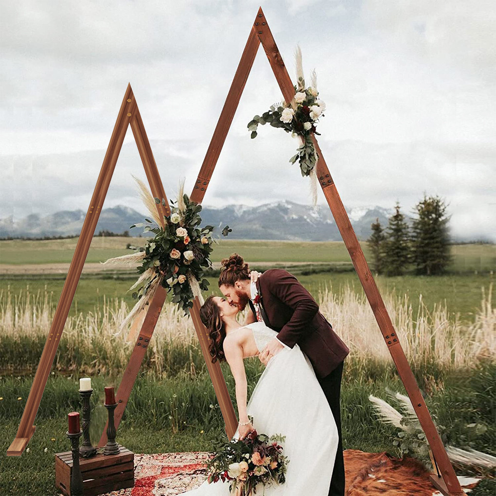 2 Pack Triangle Wooden Wedding Arch Oversized Ceremony Archway Backdrop Frame 2 Pack Triangle Wooden Wedding Arch Oversized Ceremony Archway Backdrop Frame