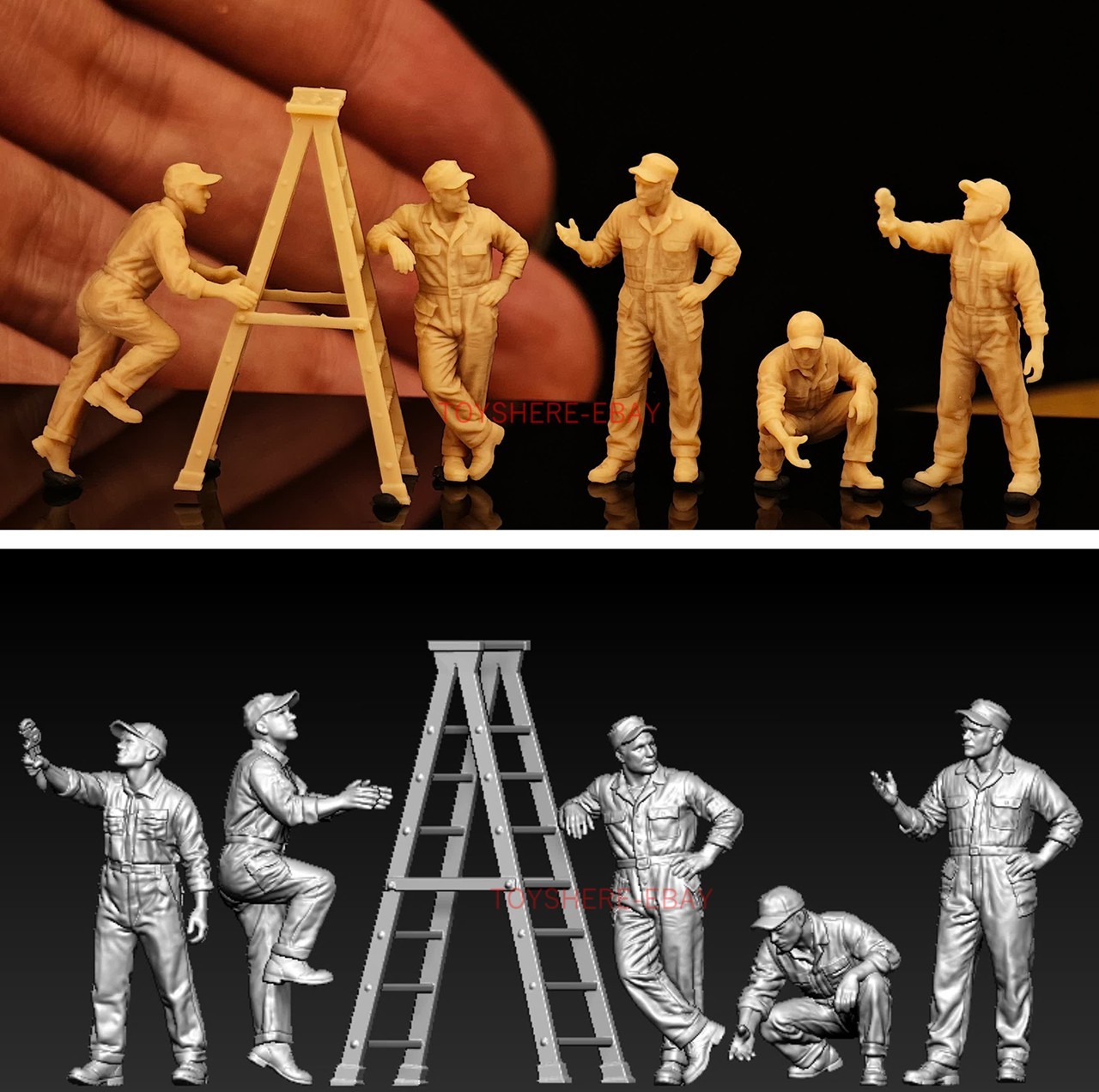 1/48 1/72 WWII Allied Air Force Ground Crew  Maintenance & Support Personnel