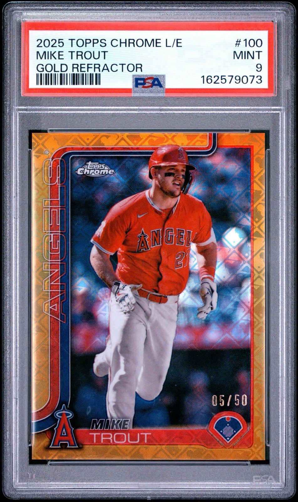 2025 TOPPS CHROME LOGOFRACTOR EDITION Gold REFRACTOR MIKE TROUT /50 PSA 9 2025 TOPPS CHROME LOGOFRACTOR EDITION Gold REFRACTOR MIKE TROUT /50 PSA 9