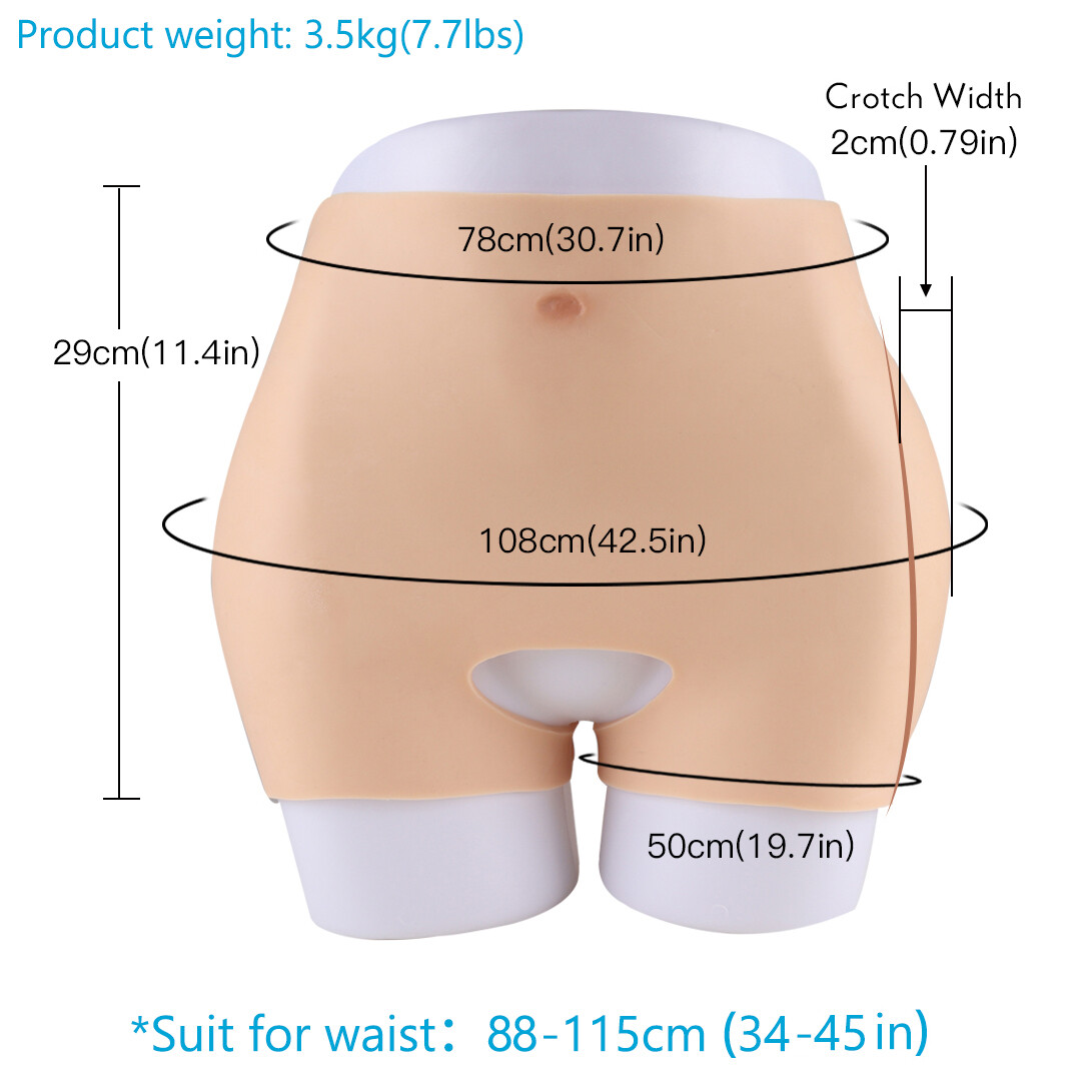 Silicone Hip Pants Open Crotch Buttocks Panty Thick Hip Large Size Underwear
