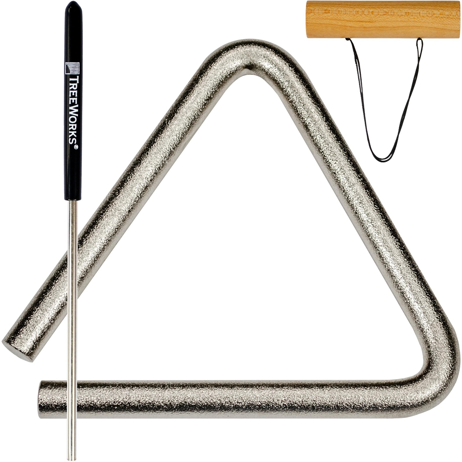 Treeworks Triangle Musical Instrument — MADE IN U.S.A. 6-Inch, Satin chrome Treeworks Triangle Musical Instrument — MADE IN U.S.A. 6-Inch, Satin chrome