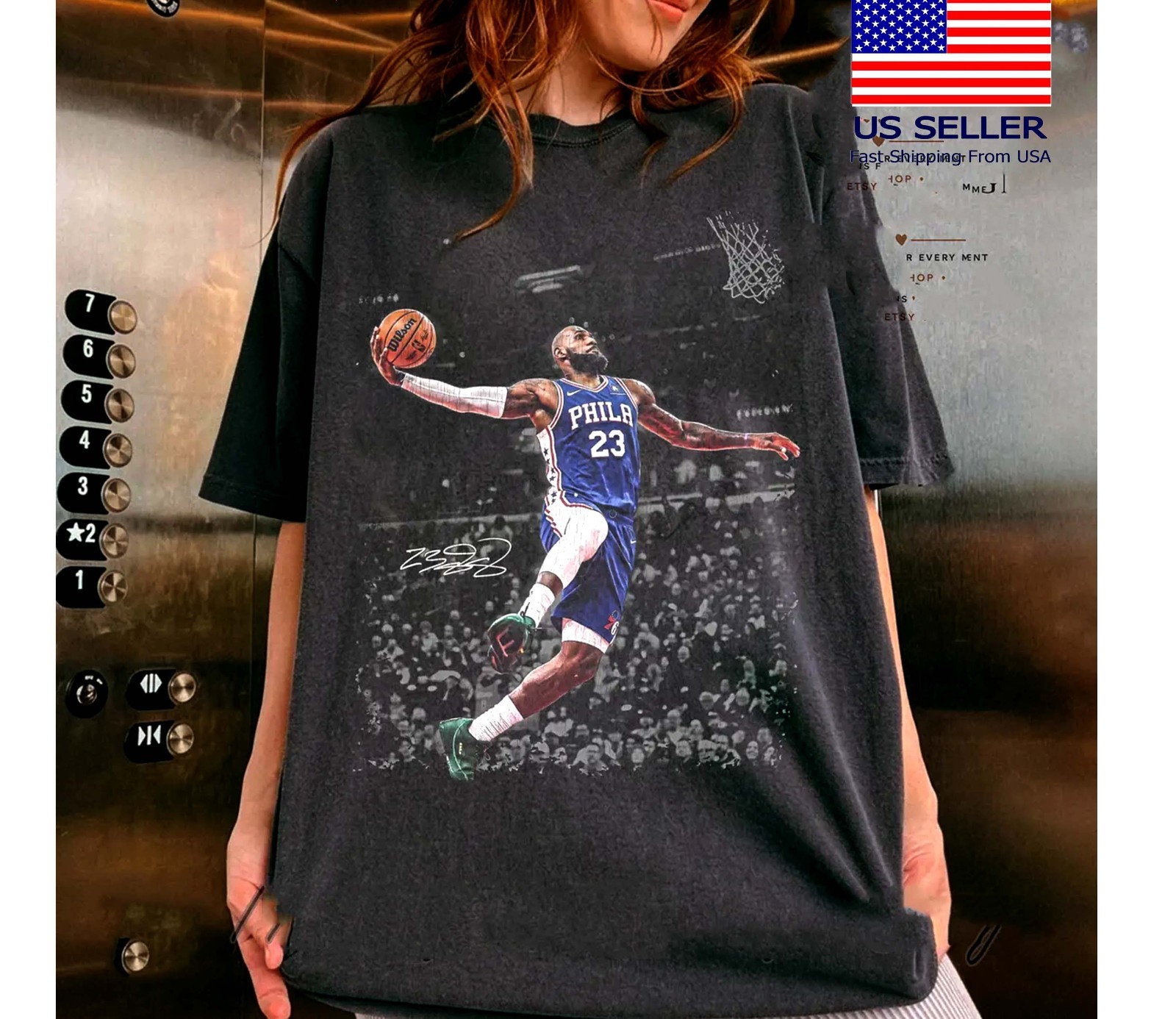 LeBron James Sixers Basketball Vintage T-Shirt