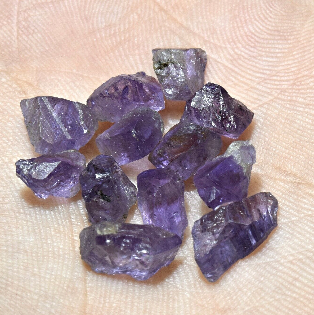 30 Carat Facet Grade Natural Transpatent Purple Spinel Crystals Lot #2 30 Carat Facet Grade Natural Transpatent Purple Spinel Crystals Lot #2