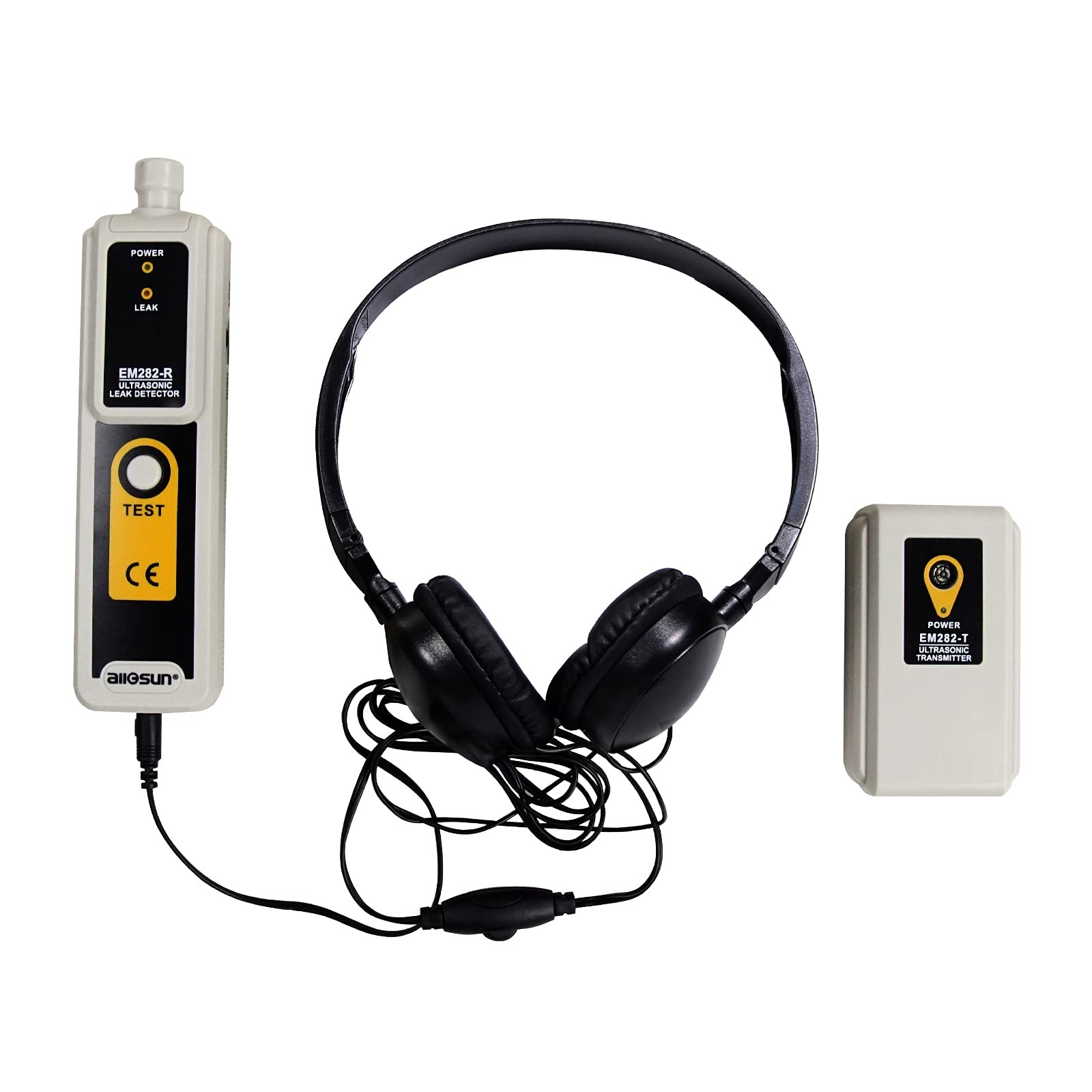 allsun Ultrasonic Leak Detector Kit, 40kHz HVAC & 192 x 50 x 30 mm, White