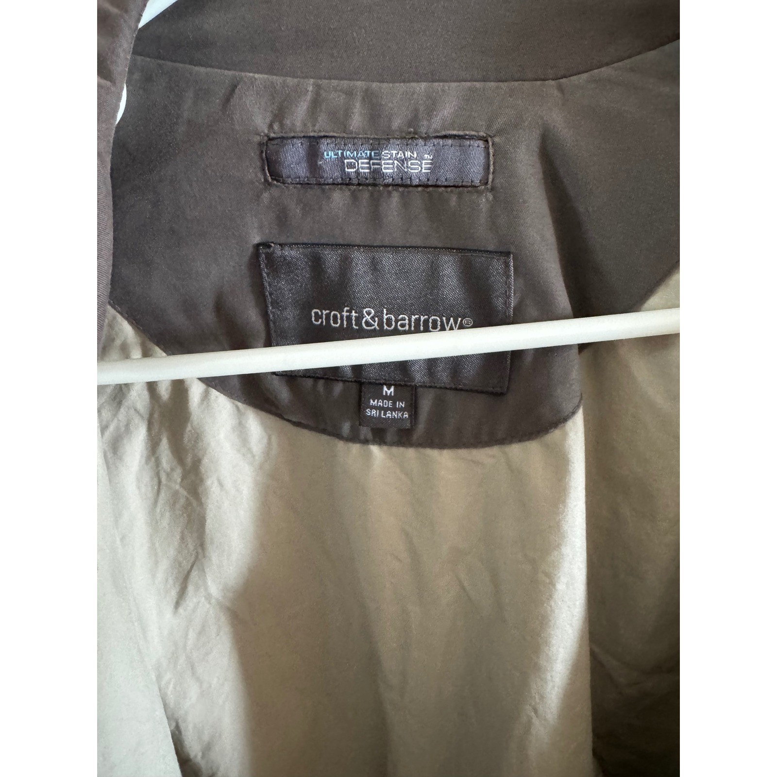 Croft & Barrow Mens Ultimate Stain Defense Full Zip Bomber Jacket Taupe Medium Croft & Barrow Mens Ultimate Stain Defense Full Zip Bomber Jacket Taupe Medium