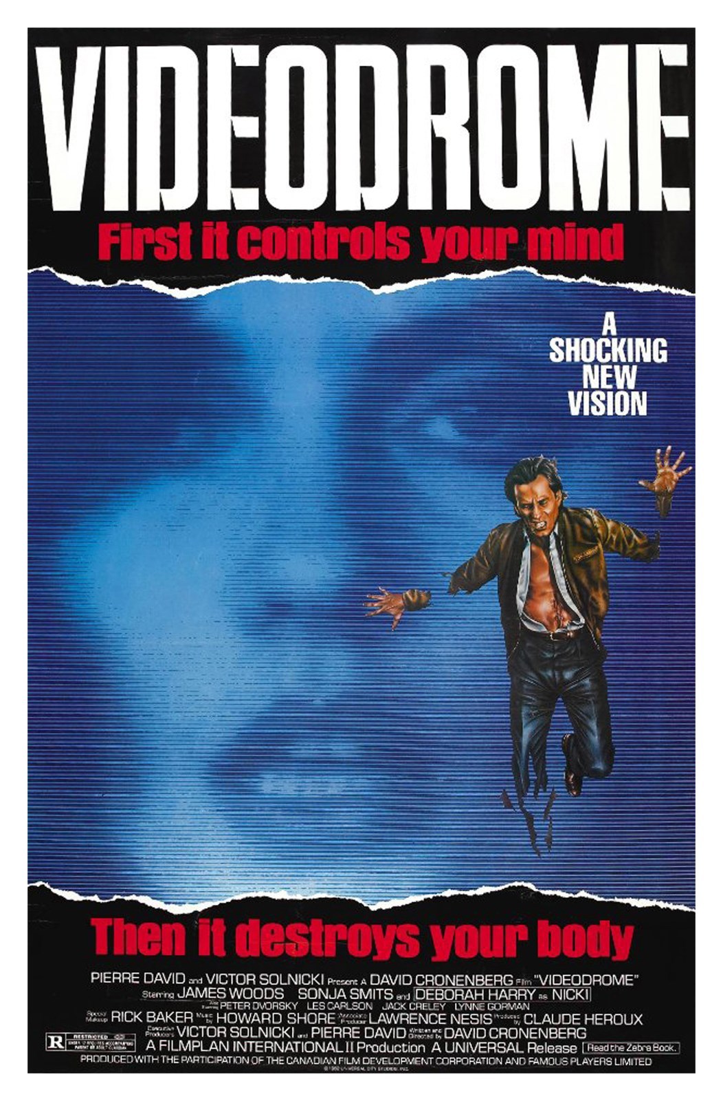 VIDEODROME (1983) ORIGINAL MOVIE POSTER  -  ROLLED 