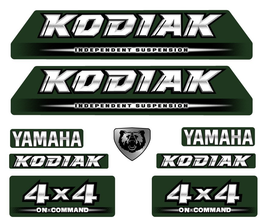 2006 Yamaha Kodiak 400 450 4x4 Emblem OEM Decal Graphics Sticker Kit