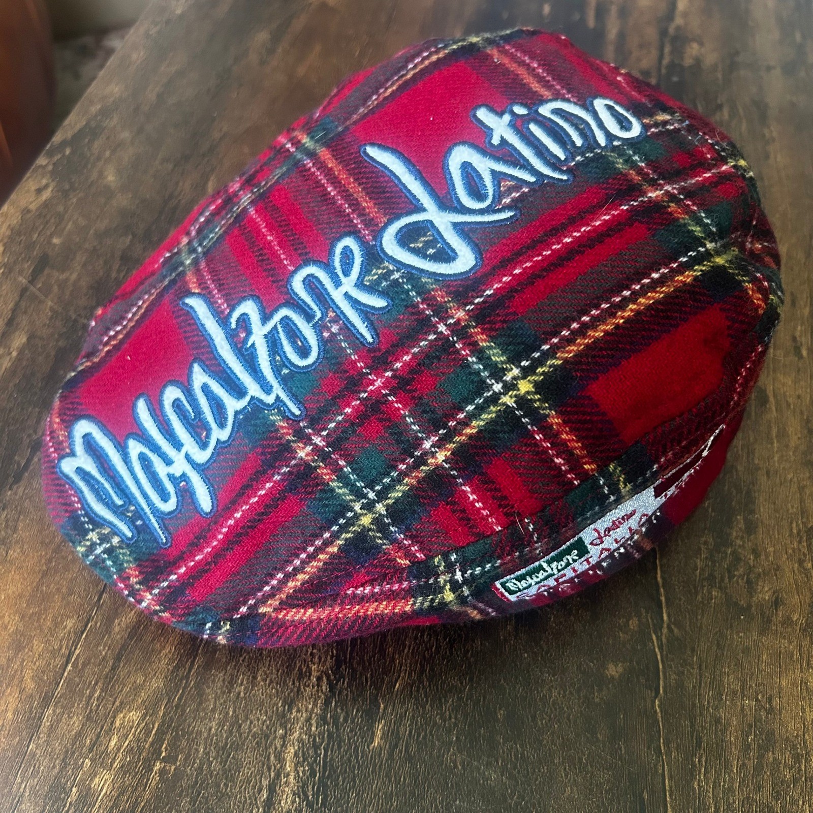 Kappa Mascalzone Latino 32nd Americas Cup Plaid Newsboy Cap Red 57cm 2007 Team