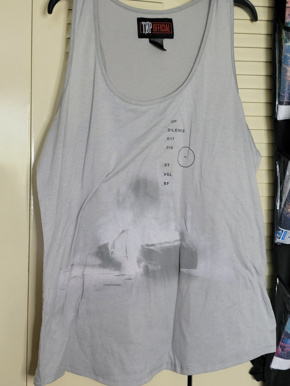 Twenty One Pilots Car Fire Tank Top Size XL Twenty One Pilots Car Fire Tank Top Size XL