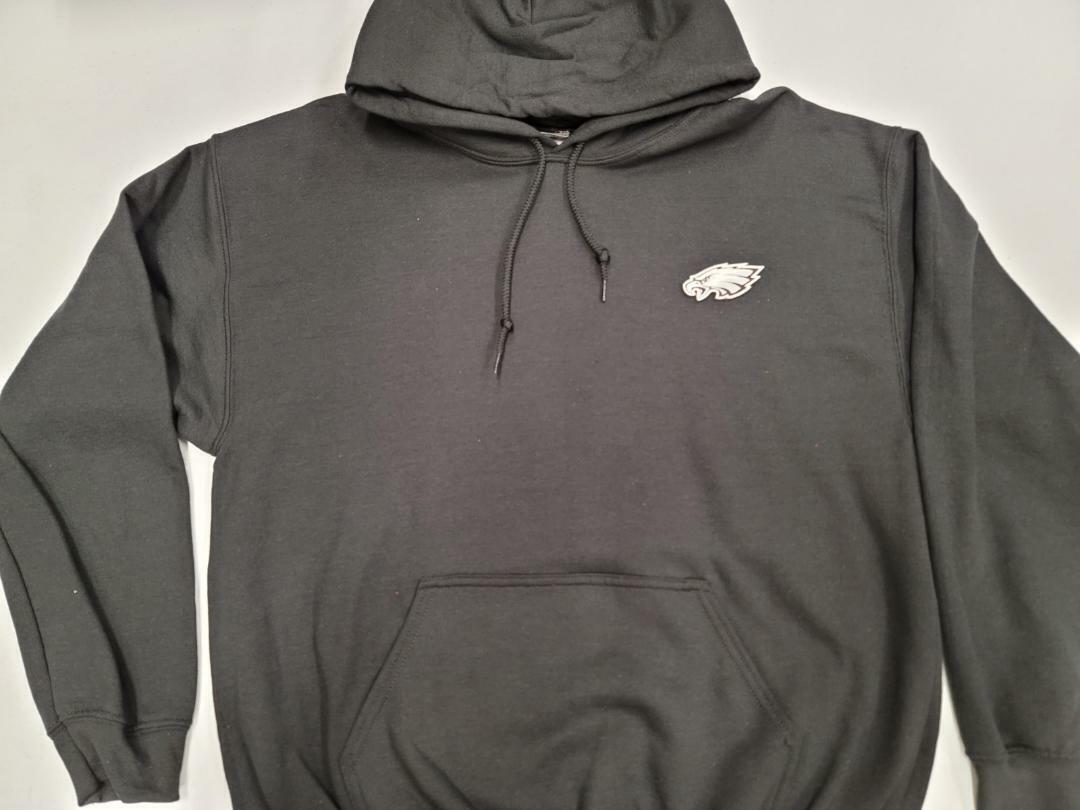 20120 Mens Majestic PHILADELPHIA EAGLES Pullover Hooded Hoodie SWEATSHIRT BLACK