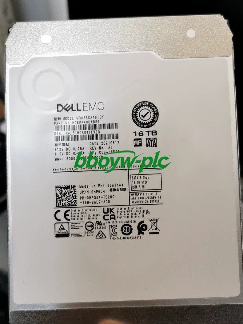 1PCS NEW MG08ACA16TEY HPGJ4 Dell PowerEdge 16TB 3.5 inch 6G SATA Hard Drive
