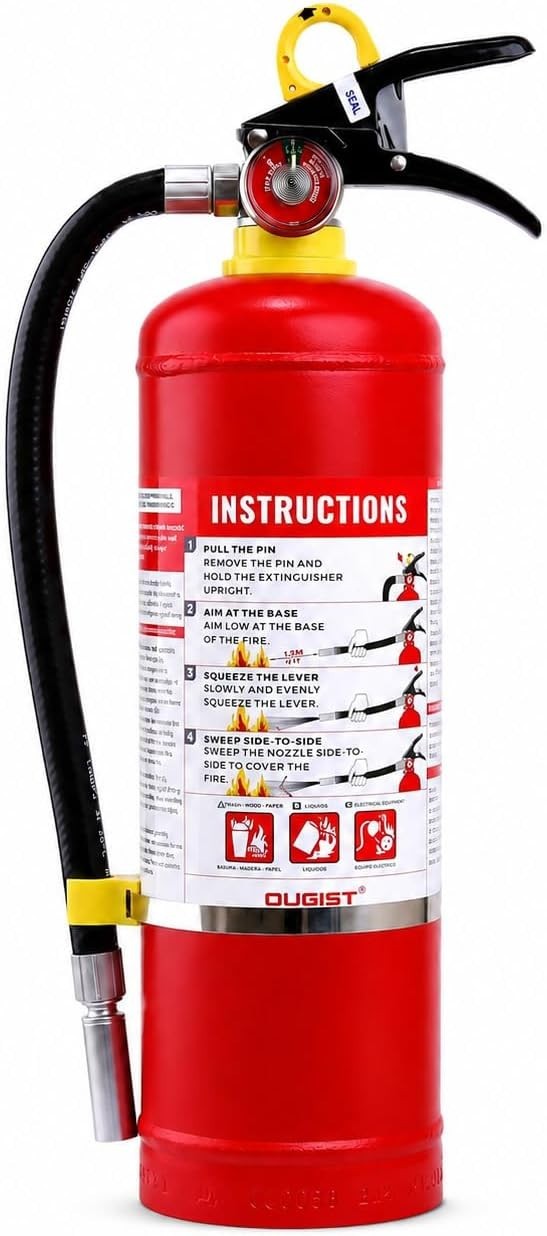 ABC Dry Chemical Fire Extinguisher, 5 lb – 2-A:10-B:C Rated for Home, Office &.. ABC Dry Chemical Fire Extinguisher, 5 lb – 2-A:10-B:C Rated for Home, Office &..