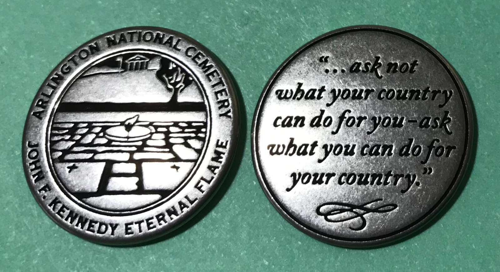 Arlington National Cemetery JFK Eternal Flame Collectible Token Arlington National Cemetery JFK Eternal Flame Collectible Token