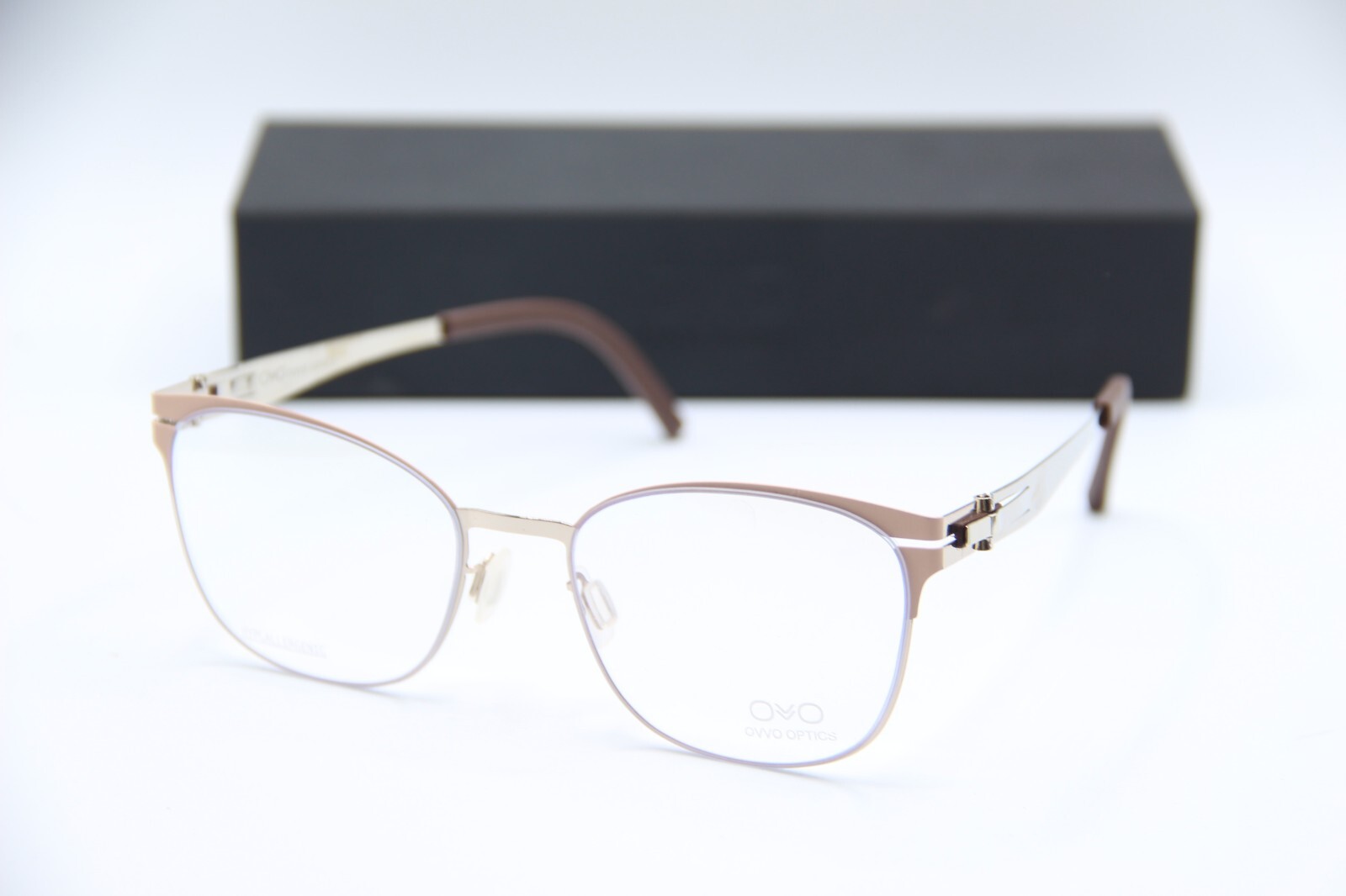 NEW OVVO OPTICS 3909 C 75C/63B SILVER PINK AUTHENTIC FRAMES EYEGLASSES 50-19 K1