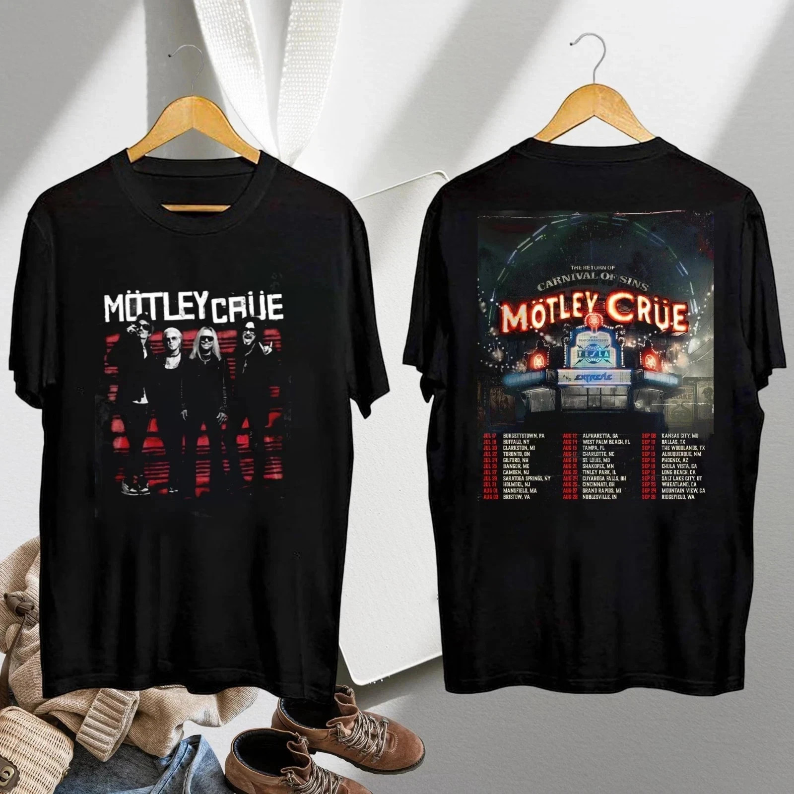 Motley Crue Carnival of Sins Tour 2026 Concert T-Shirt S-5XL