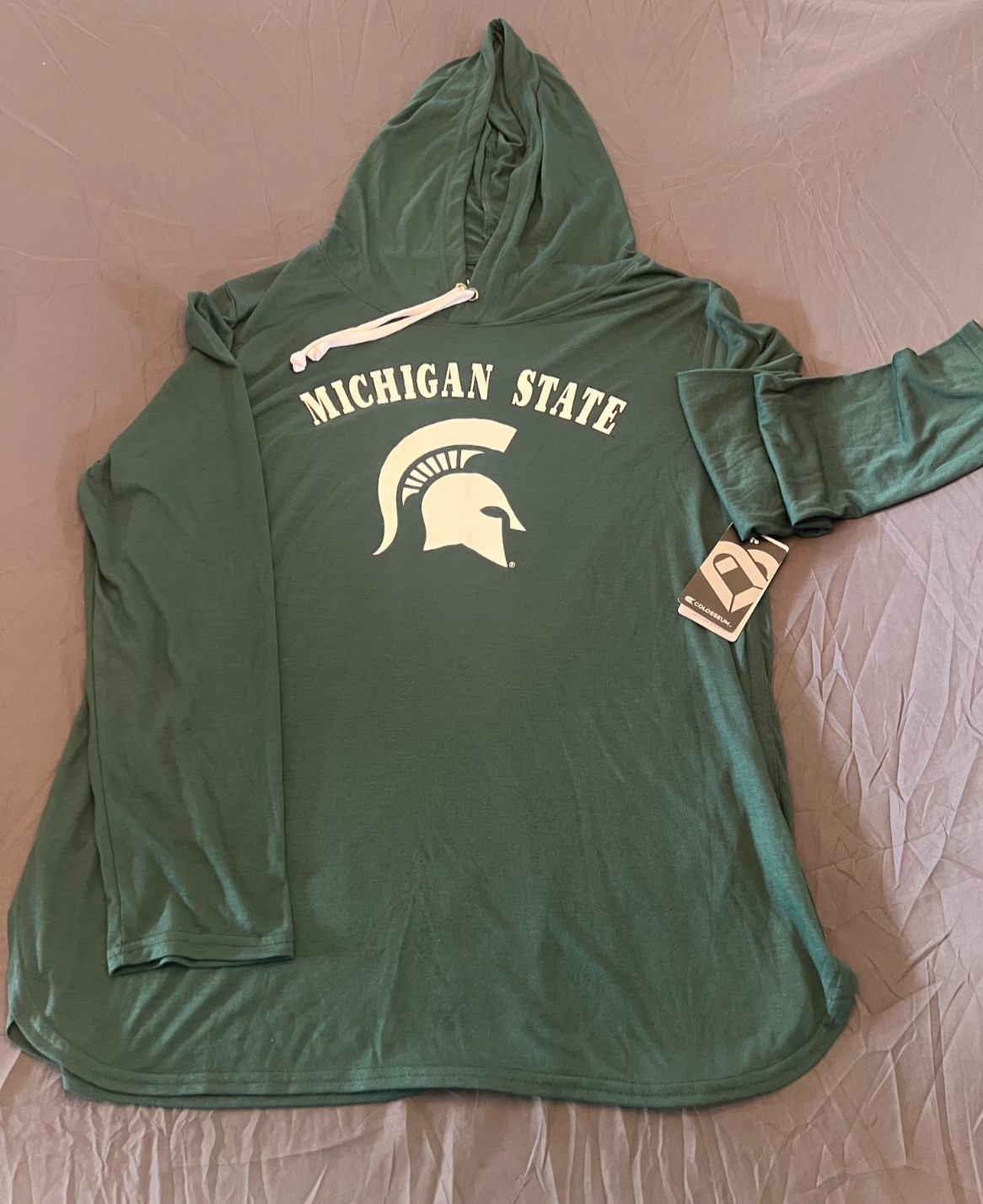 NWT Colosseum Michigan State Spartans Women's XXL Pullover Lightweight Hoodie