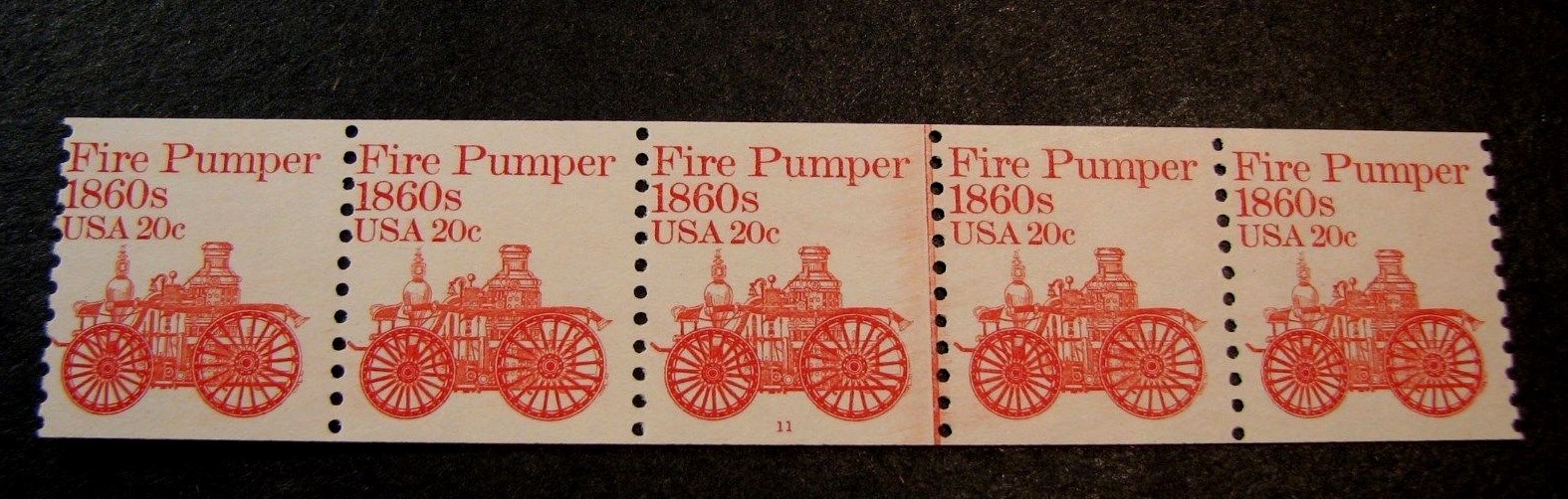 US PNC Strip Stamp Scott# 1908  Transportation  Strip of 5 P# 11  MNH 1984  L185