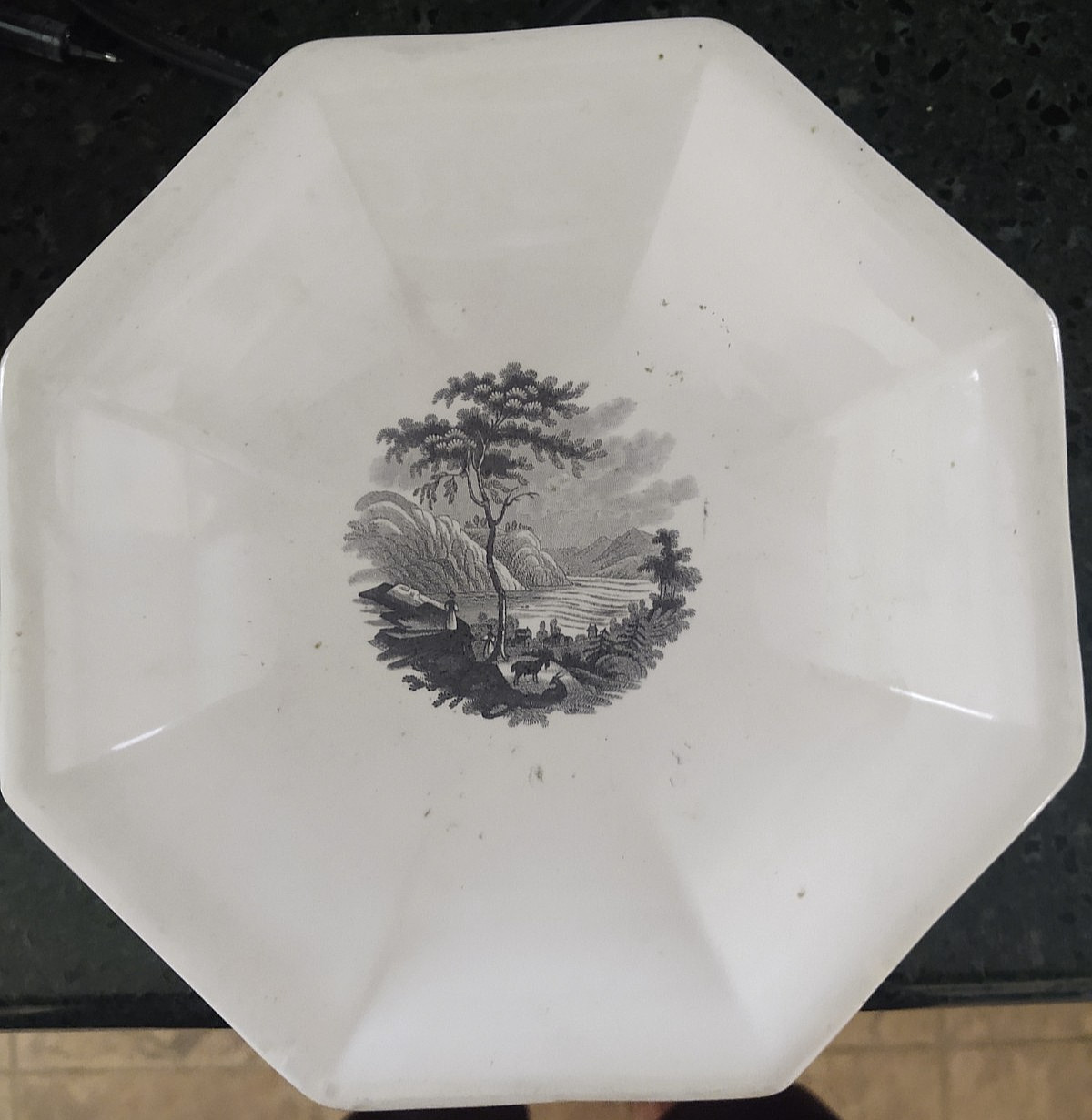 Antique Harper\'s Ferry Valley of Shenandoah from Jefferson\'s Rock Footed Bowl