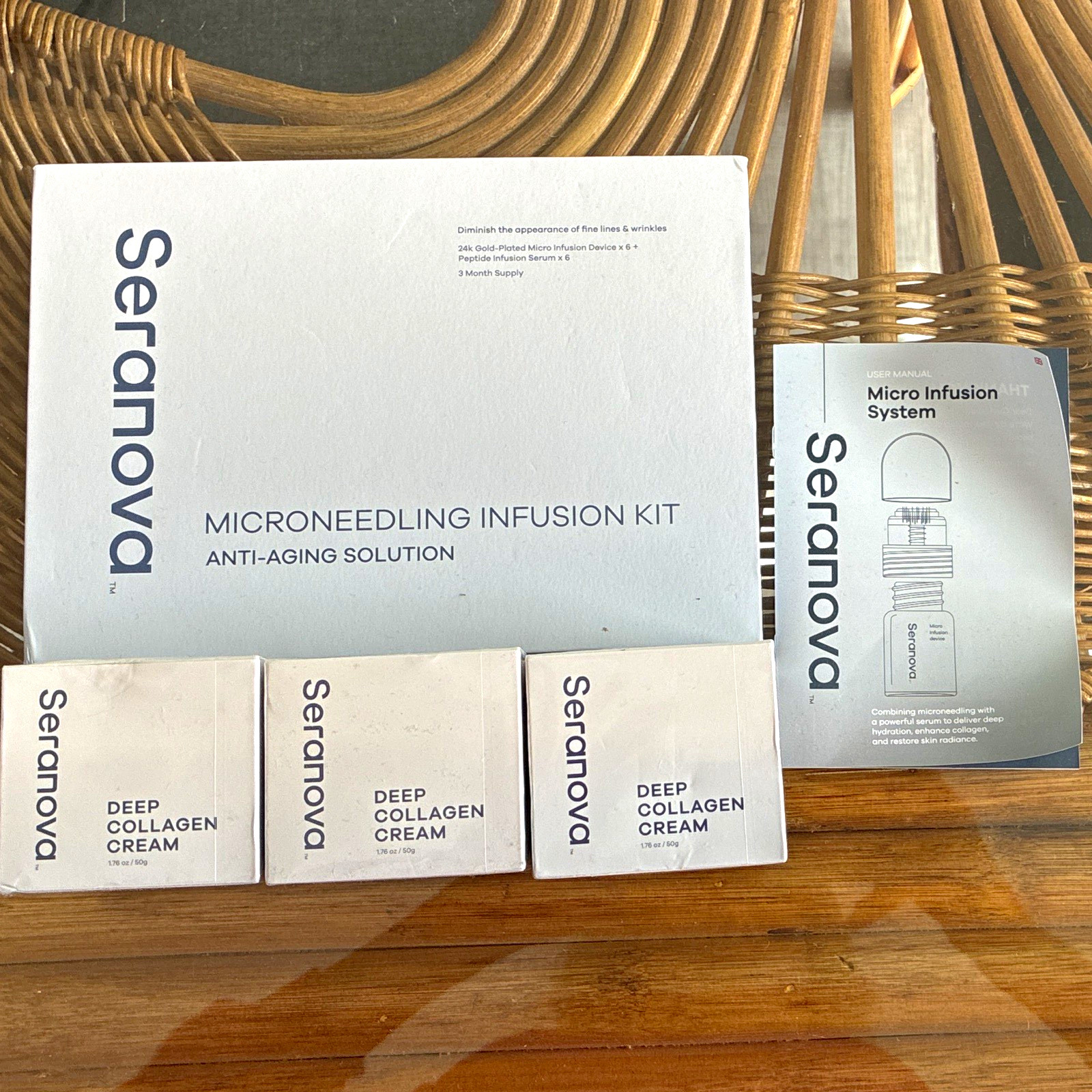seranova Microneedling Infusion Kit Anti-Aging Set w/ Collagen Cream