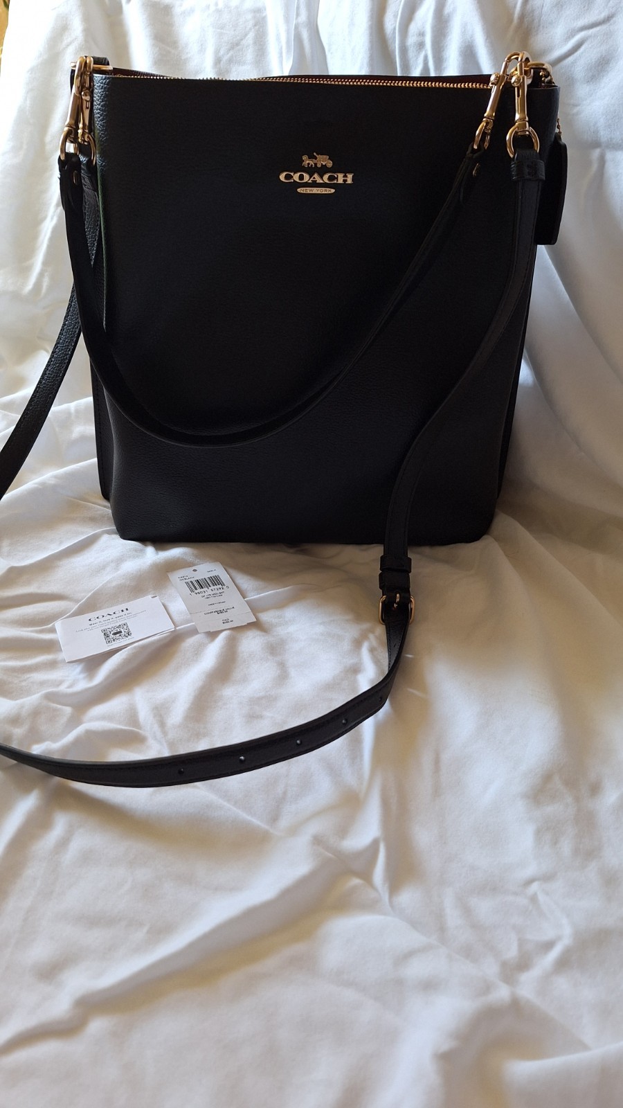 Coach Mollie Bucket Women\'s Crossbody Bag - Black-NWT