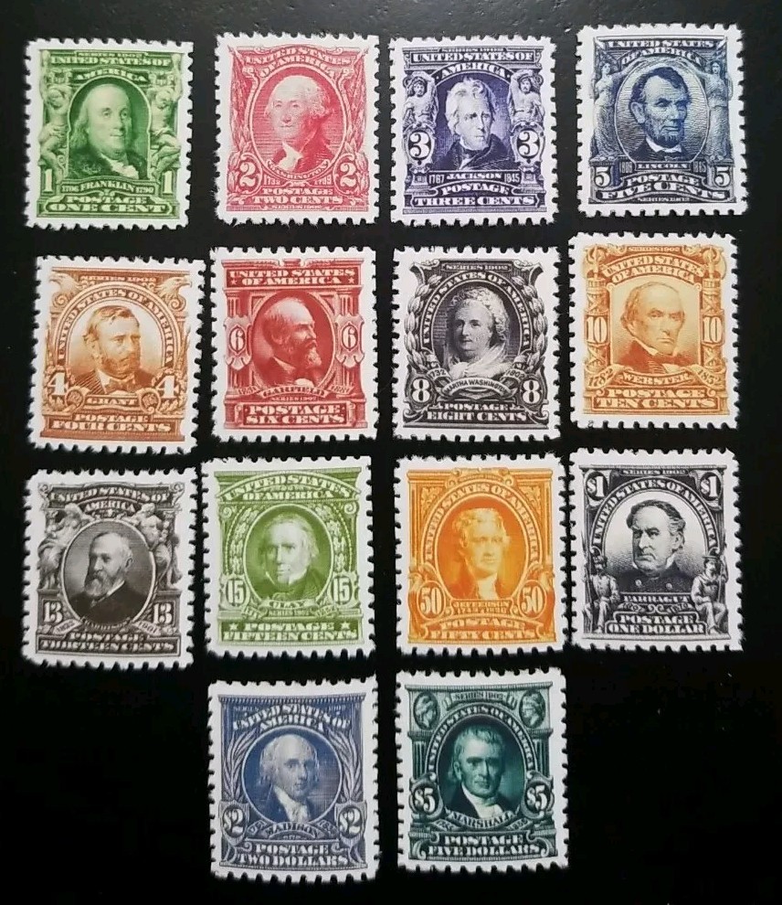 US Stamps SC# 300-313 1902-1903 Regular Issue Collection Stamp Replica Set US Stamps SC# 300-313 1902-1903 Regular Issue Collection Stamp Replica Set
