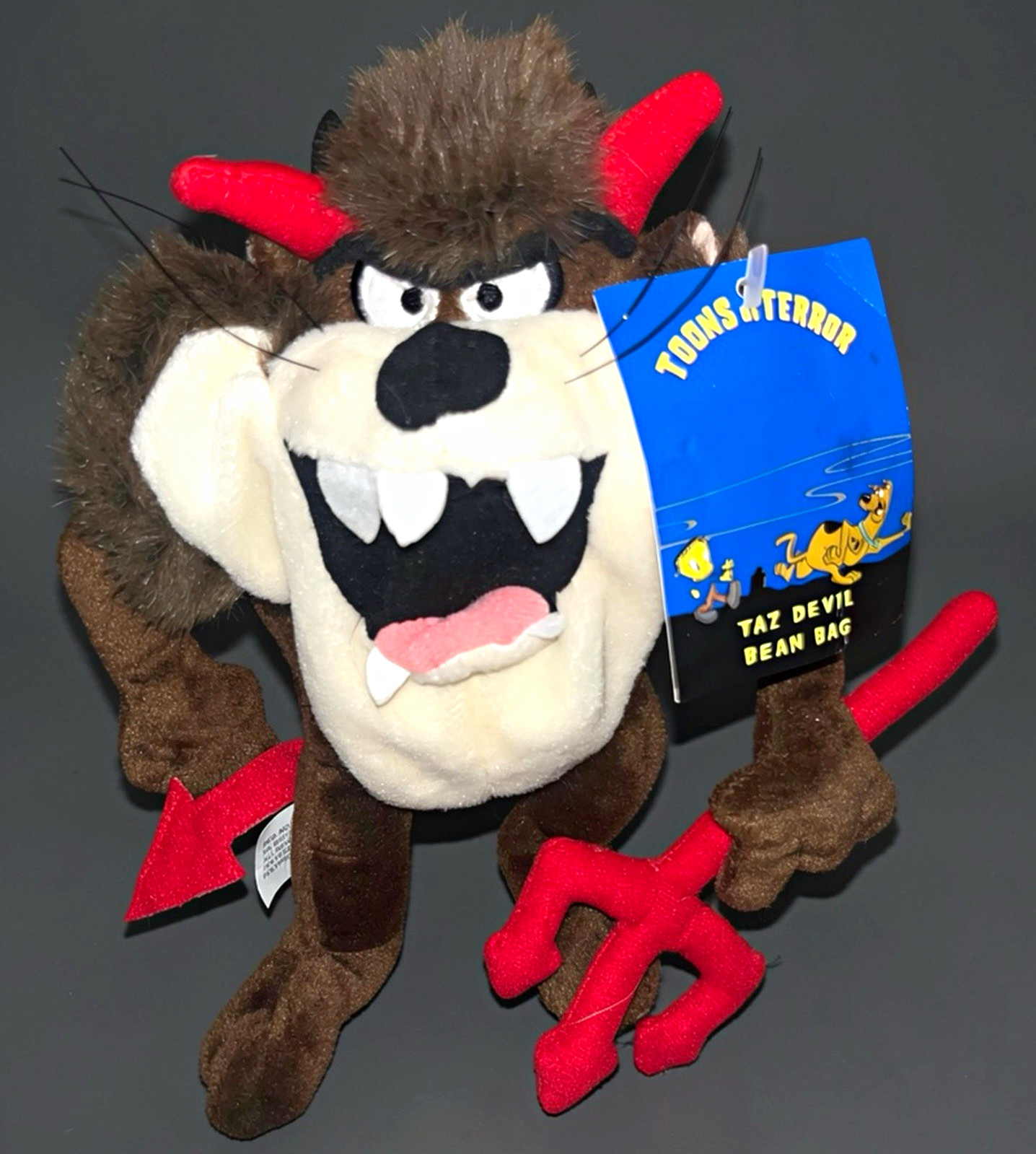 Vintage 1998 Warner Bros. Studio. Toons of Terror” Taz Tasmanian Devil bean