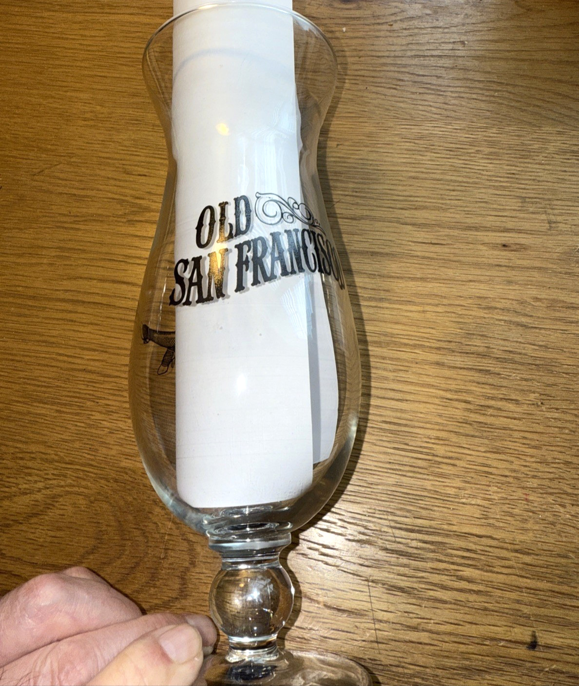 Vtg.  Old San Francisco Cocktail Glass- 9 1/2\