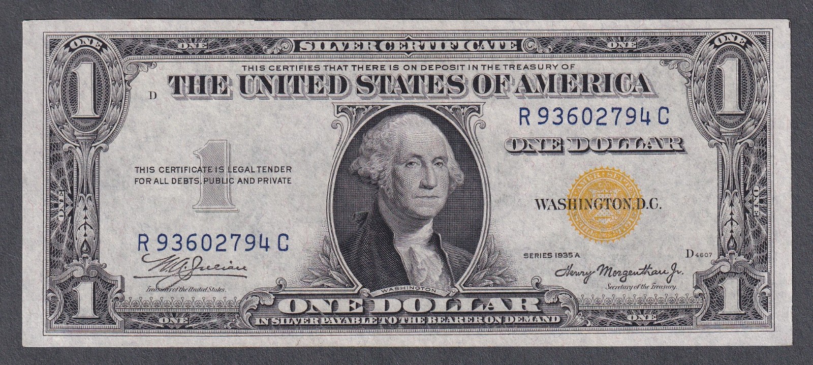 NORTH AFRICA 1935A $1 WWII EMERGENCY ISSUE Beautiful UNC Silver Certificate NORTH AFRICA 1935A $1 WWII EMERGENCY ISSUE Beautiful UNC Silver Certificate