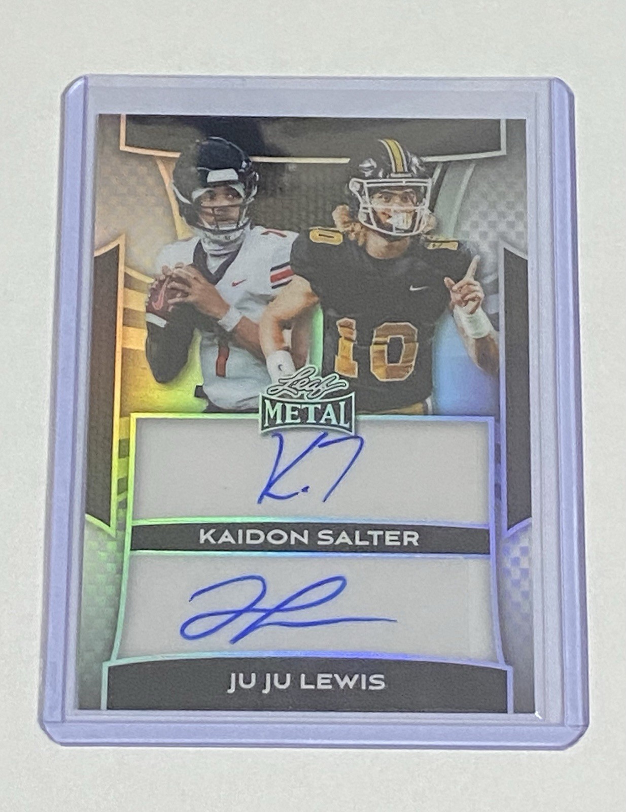 2025 Leaf Metal Ju Ju Lewis / Kaidon Salter Dual Auto Autograph #/25