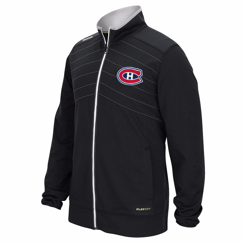 Montreal Canadiens Reebok Center Ice Men\'s Full Zip PlayDry Perf Warm Up Jacket Montreal Canadiens Reebok Center Ice Men\'s Full Zip PlayDry Perf Warm Up Jacket